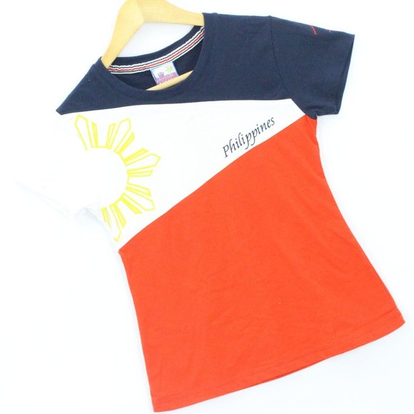 My Philippines T-Shirt Women's Casual Multicolor Flag Colorblock New Size Small - Picture 3 of 8